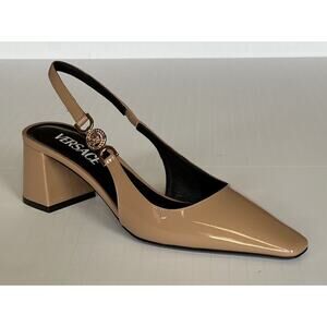Versace Sling Back Women’s Leather Shoes Blush 6 US (36 Eu) 1013740 IT NIB $825